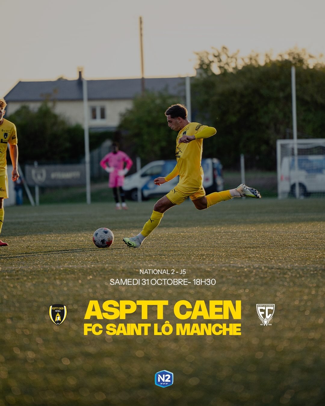 Affiche du club : ASPTT Caen – FC Saint-Lô Manche, National 2
